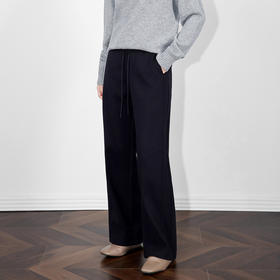 「高货wl」全新升级【铂金会员247/天猫329/差价82】(01121)洛诗琳加绒加厚空气棉高腰卫裤2025秋冬系带休闲阔腿裤女