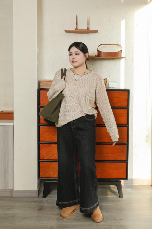 10天发货【3色针织套头衫】可贴身穿，不扎🍂韩国小姐姐都爱的三色打底衫｜换了新纱线重新定制，不易缩水！三色｜高级感打底 告别普通打底！远纯近花，细节满分，花色纱线太高级，出口韩国三色针织衫 商品图10