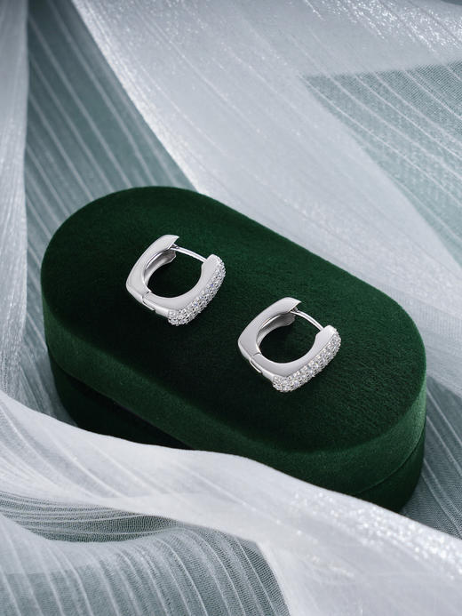 子佩集S925银【方悦】耳环【YEH-2491】纯银扣环时尚扣环耳圈2412 商品图0