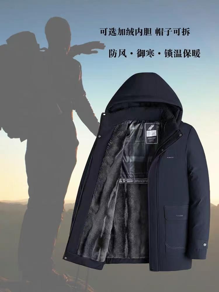 二店y 特价清仓！加厚仿水貂绒！防风防水男士连帽棉服外套