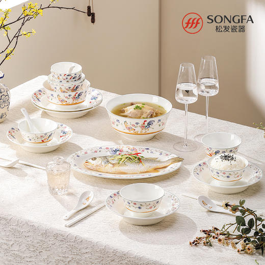 46头晨歌骨瓷釉中餐具 商品图1