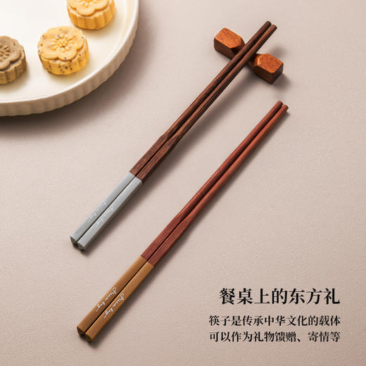 【5双装鸡翅木筷子】家用木筷子 红木快子一人一双红檀木五色筷子  商品图2