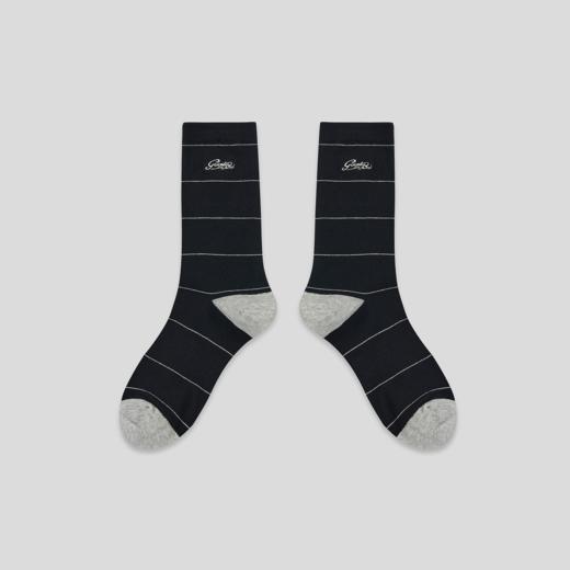 GOODBAI 'RETRO LOGO'条纹中筒袜 商品图4