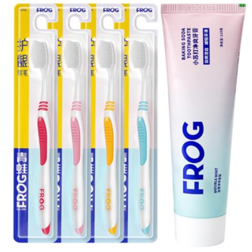 青蛙成人套装系列D525牙刷*4+930微米小苏打牙膏*1 商品图0