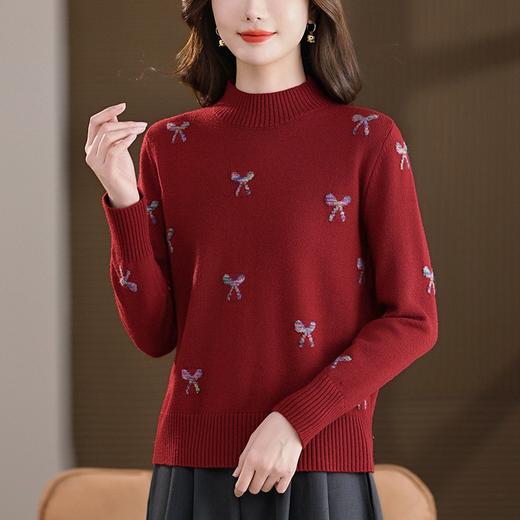 女士半高领打底衫，时尚洋气宽松显瘦遮肚上衣CC-101-35567 商品图1