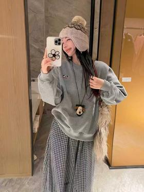 🔥🔥🔥奥粒绒【重工刺绣】95%棉 2025 爆款可爱狗狗加绒宽松短款卫衣-喜出