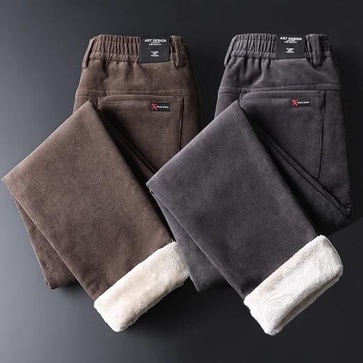 红览 秋冬季羊羔绒休闲裤子加绒加厚保暖棉裤8879 商品图0