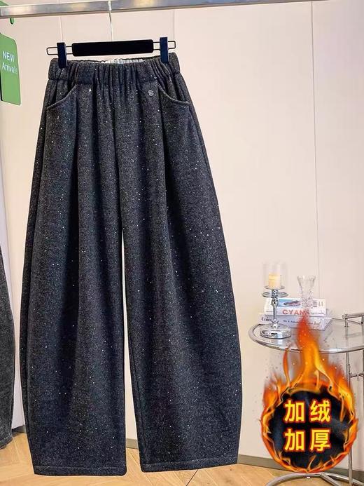 🔥🔥【2025爆款休闲裤】银河星空细闪～7581内里加绒休闲弯刀休闲裤-喜出 商品图2