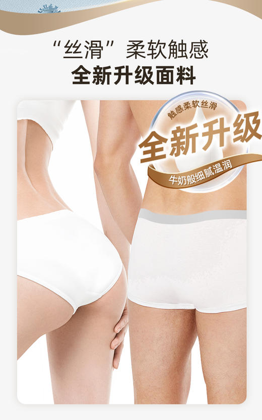 绒呼吸 7A抗菌 EO灭菌 一次性便携内裤 牛奶丝面料 全棉底档 商品图3