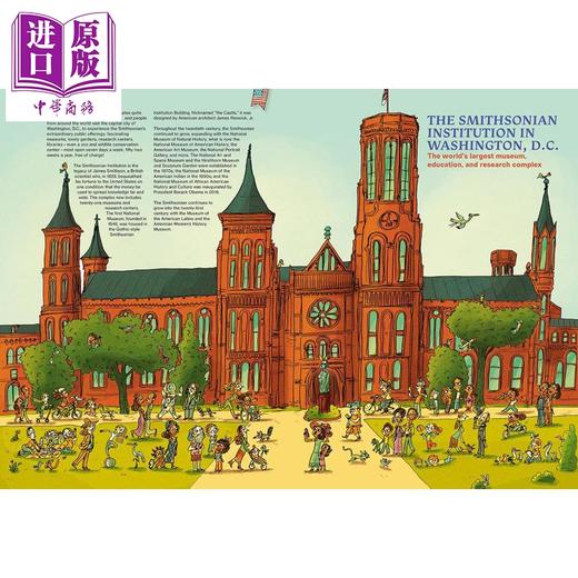【中商原版】探访全球13座博物馆的奇妙之旅 The Great Big Book of Museums 英文原版 儿童科普绘本 进口精装童书 大开本 商品图1
