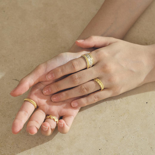 SOFT ROOM	波浪花边织带戒指 商品图2