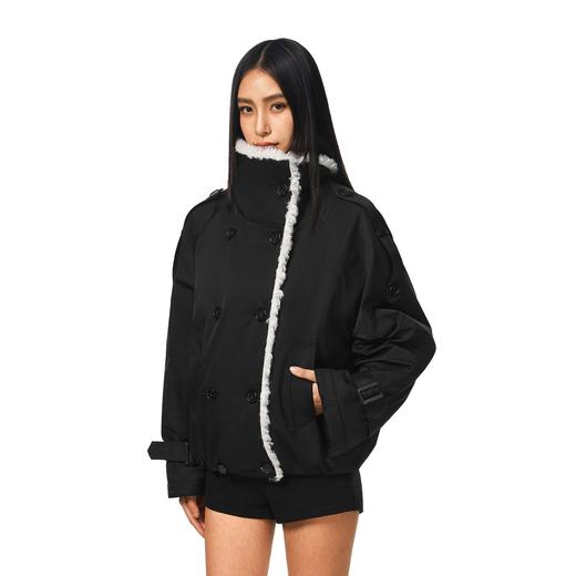FDR 羊羔毛毛短款外套翻领棉衣棉服外套女 商品图1