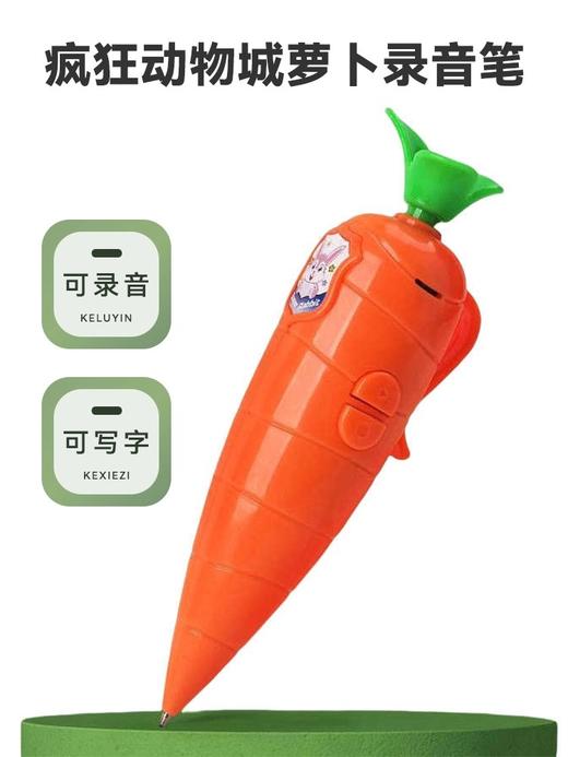 胡萝卜玉米茄子录音笔创意学习文具批发学生卡通可爱文具圆珠笔 商品图5