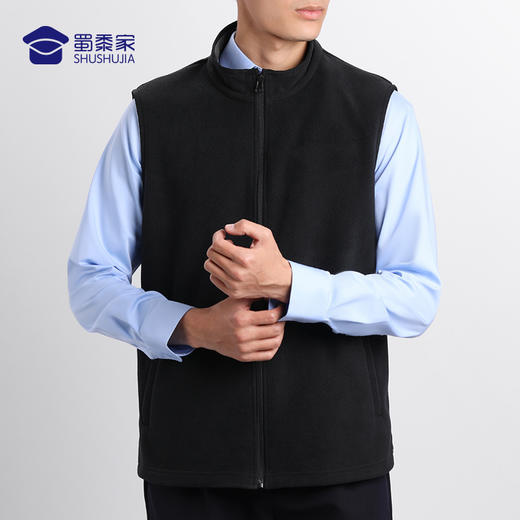 【实付满399送保温杯】【双面抓绒马甲】防风立领保暖背心  通勤百搭无袖外套 商品图1