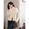鹿向南「雪中暖阳」杏色立领短外套女冬季新款小众氛围感宽松上衣 商品缩略图4