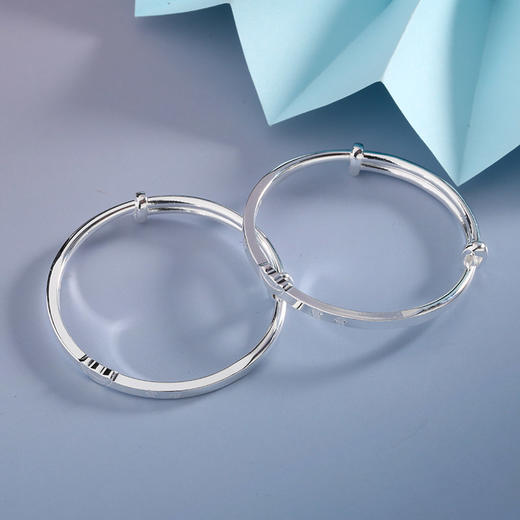 【宏艺珠宝】甜莓蝴蝶结萌宝儿童手镯·足银手镯 商品图1