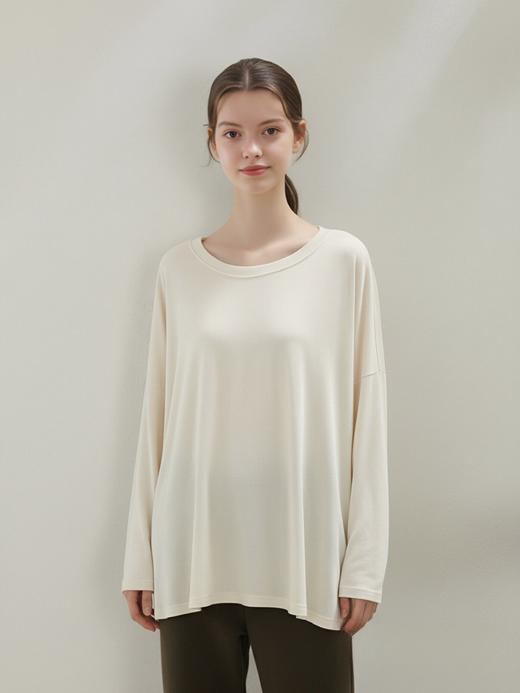 【超值特卖】8235慵懒风不规则蝙蝠袖长袖T恤打底衫-喜出 商品图1