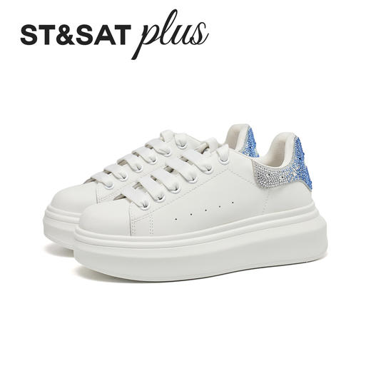 星期六26春新款精致渐变闪钻鞋尾小白鞋SSE1112001 商品图11