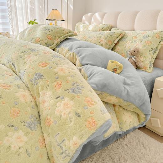 【活性印染更健康❗️绒毛细腻均匀柔暖舒适】冬季牛奶绒被套单件宿舍加绒加厚褥子被芯套150*200*230家用被罩。jb 商品图0