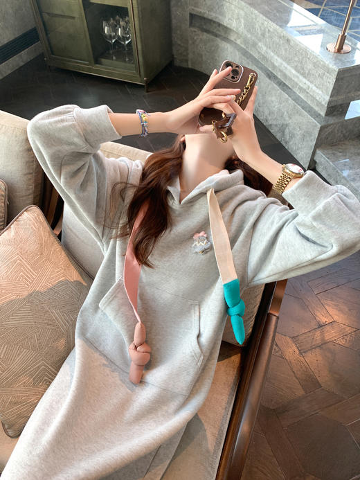 <曾小咸推荐> 现货秒杀！微信超特价！连帽卫衣连衣裙 日常219.99 立减110 秒杀109.99！ 商品图11