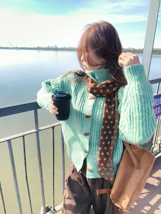 <曾小咸推荐> 现货秒杀！微信超特价！绿色翻领毛衣开衫 日常219.99 立减120 秒杀99.99！ 商品图13