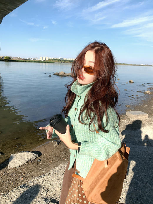 <曾小咸推荐> 现货秒杀！微信超特价！绿色翻领毛衣开衫 日常219.99 立减120 秒杀99.99！ 商品图12