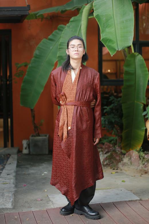 漫物记红云纱不规则系带开衫mwj-w313 商品图6