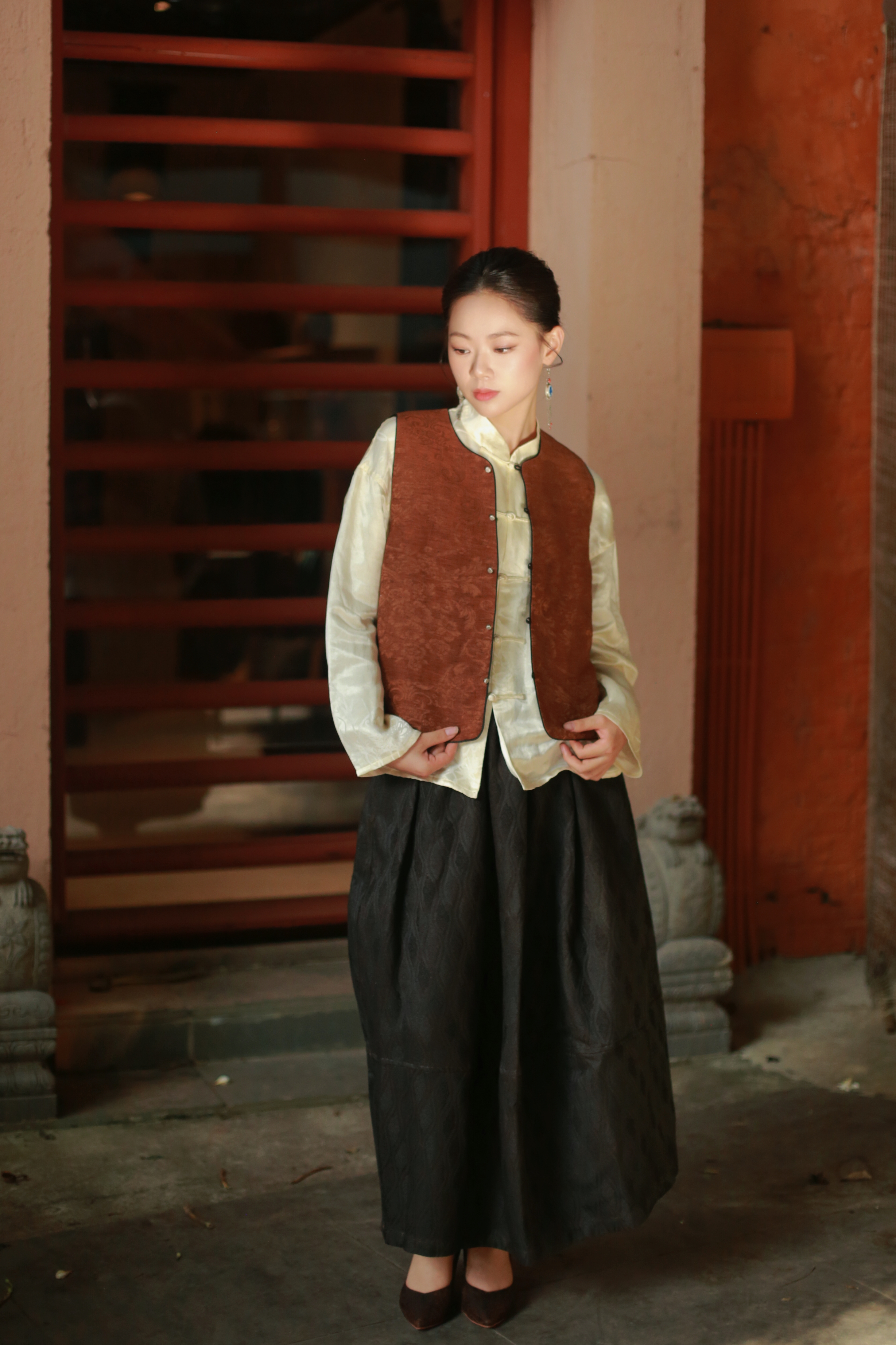 漫物记繁华圆领双面马甲xys-290