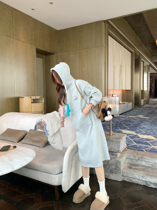 <曾小咸推荐> 现货秒杀！微信超特价！连帽卫衣连衣裙 日常219.99 立减110 秒杀109.99！ 商品图13