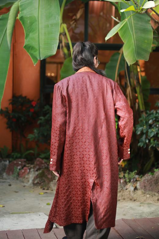 漫物记红云纱不规则系带开衫mwj-w313 商品图1