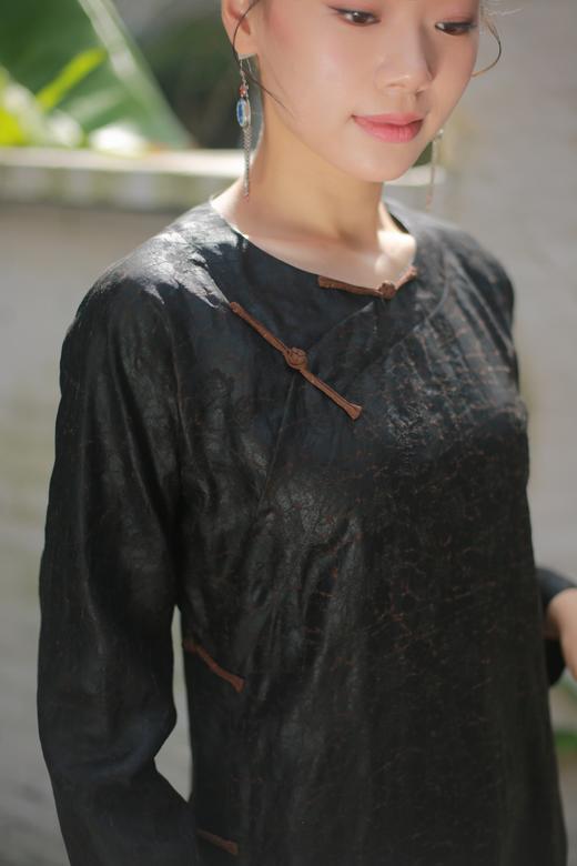 漫物记斜襟圆领长袍xys-W306 商品图5