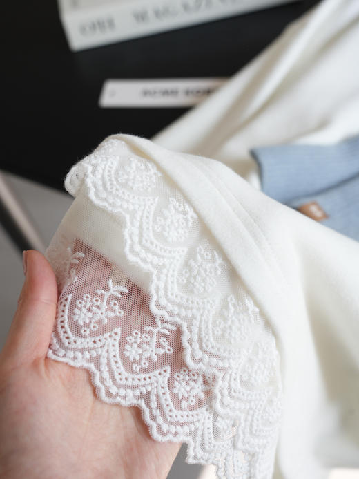 👏🏻秋冬打底❗【佰飞特加厚双面德绒蕾丝拼接打底衫】！😍颜值保暖双重在线！ 🌞名副其实的小太阳❗️一件保暖度顶仨👌 触感细腻蓬松温暖 商品图6