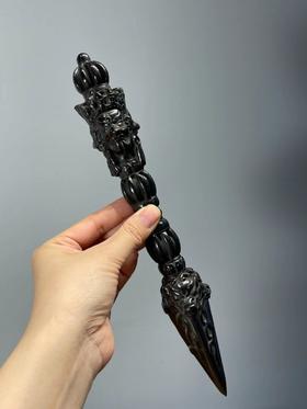 小叶紫檀雕密宗法器金刚橛，顺丰包邮