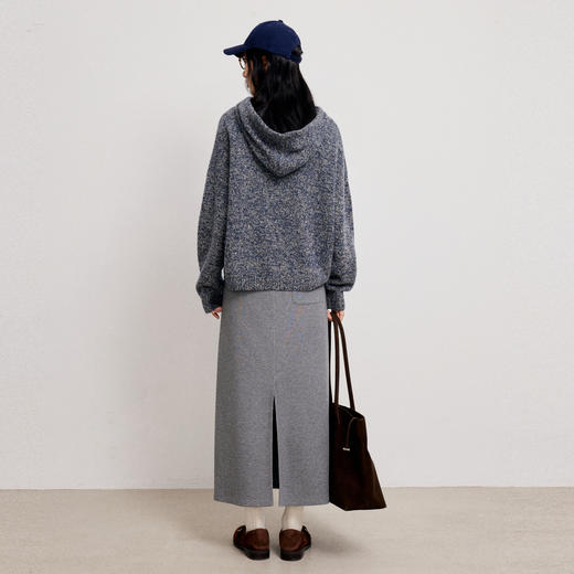 【商场同款】麦檬冬简约花色休闲连帽套头毛衫4GA233161 商品图4