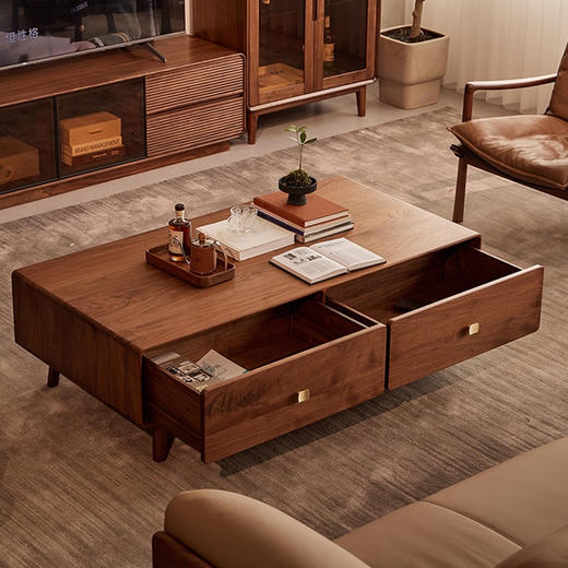 【中古风-茶几CJ-351】/中古/北美黑胡桃/茶几 商品图1