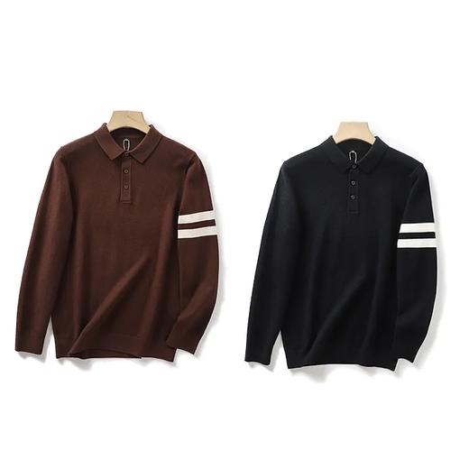 【dxc-391】男子经典休闲羊毛混纺翻领套头毛衣！！ 商品图1