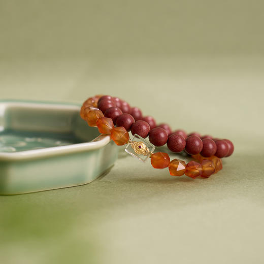 【芳华·玫瑰合香珠手串】敦煌小众古法合香珠手串 天然中药材草本手工手串 商品图3