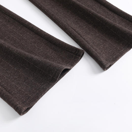 GFL-9893-Y蚕丝羊毛喇叭裤2025年秋冬季厚款女装优雅长款条纹裤长裤 商品图3