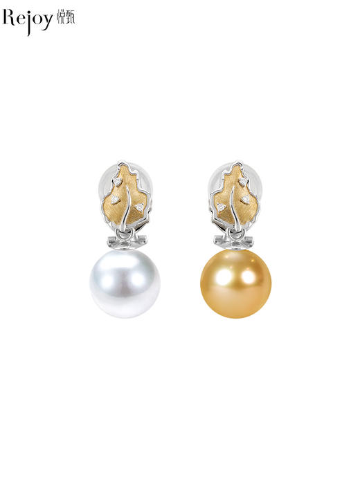 【天猫同款】枫叶两戴款-18K金钻石耳夹 商品图0