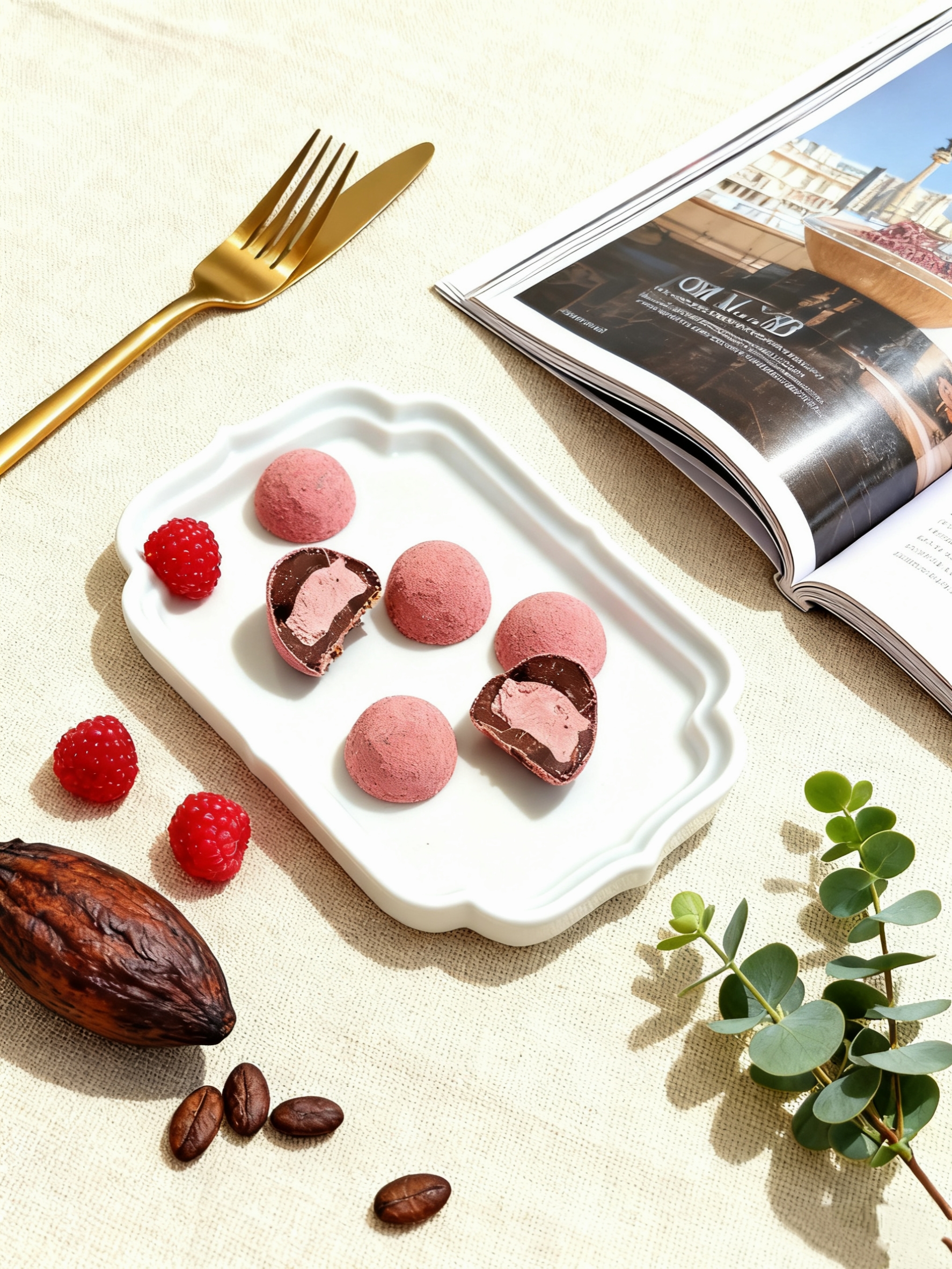 树莓松露巧克力天然树莓粉树莓酱酸