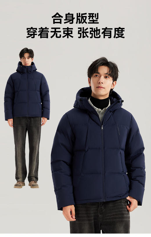 [特价秒杀] 2025保暖男款羽绒服面包服 户外冬季百搭短款连帽 90鸭绒【tbzg】 商品图2