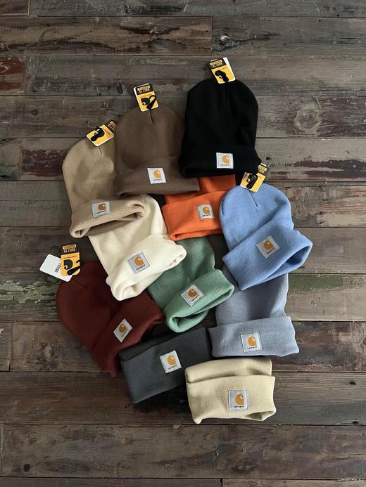 Beanie Hat经典贴布logo毛线针织冷帽，男女同款 商品图1