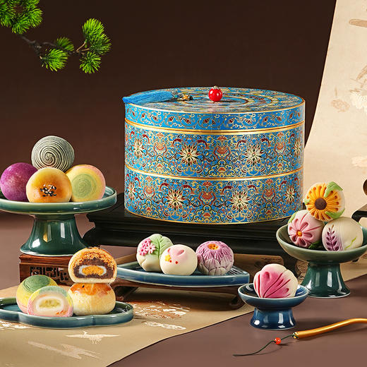 【景上御宴礼盒】皇家高端中式糕点礼盒送礼西安特产文创礼品手工菓子糕点年货礼品801g 商品图0