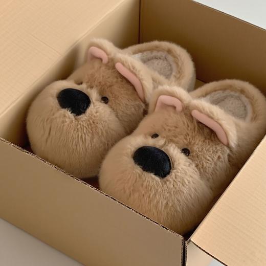 【YW】无忧购59元2件西高地小狗棉拖鞋男女可爱情侣踩屎感防滑居家毛毛鞋冬DZ-82（截单后3-5天发货) 商品图3