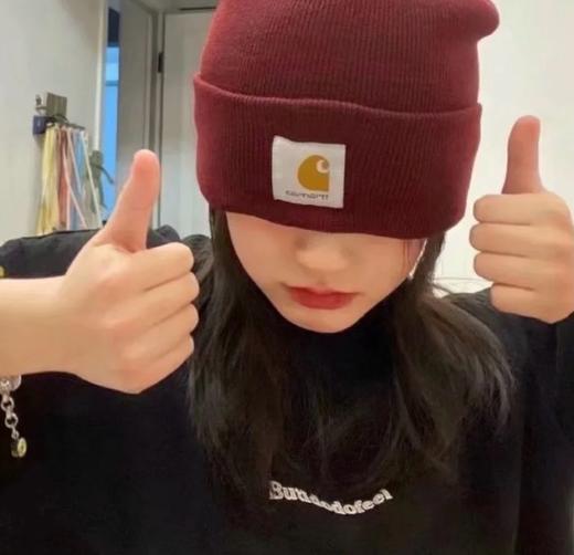 Beanie Hat经典贴布logo毛线针织冷帽，男女同款 商品图7