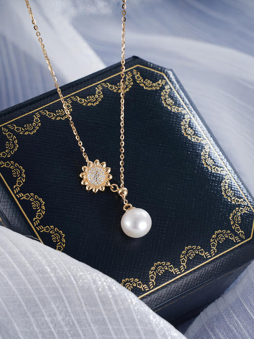 子佩集S925银珍珠套链【YL0221】纯银镀金珍珠项链2412 商品图0