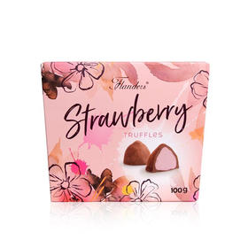 比利时佛兰德斯松露形软心巧克力制品草莓味100g