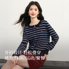【12/03新品】熙世界28支柔肤纱韩系条纹针织开衫女秋冬休闲甜美圆领毛衣短外套 商品缩略图2
