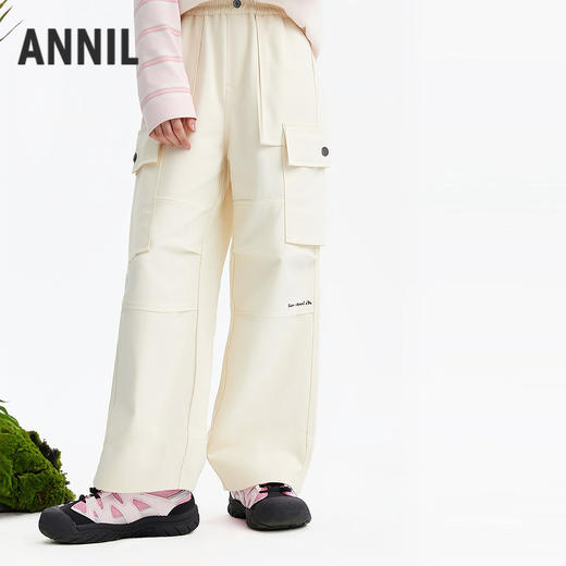 男女童全腰梭织单裤春季新款安奈儿童装EM616547 商品图2