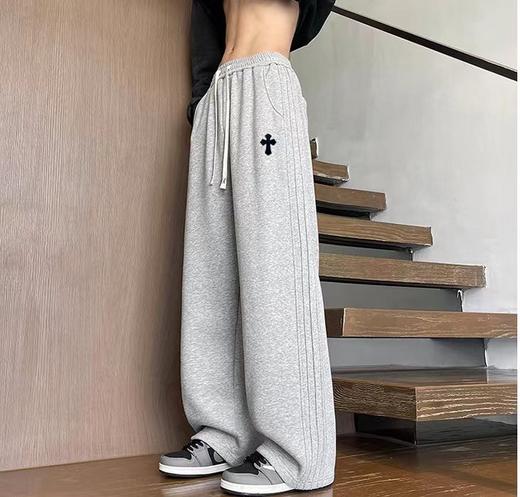 D120216加绒冬季潮流加绒宽松时尚运动男女情侣款卫裤 商品图5